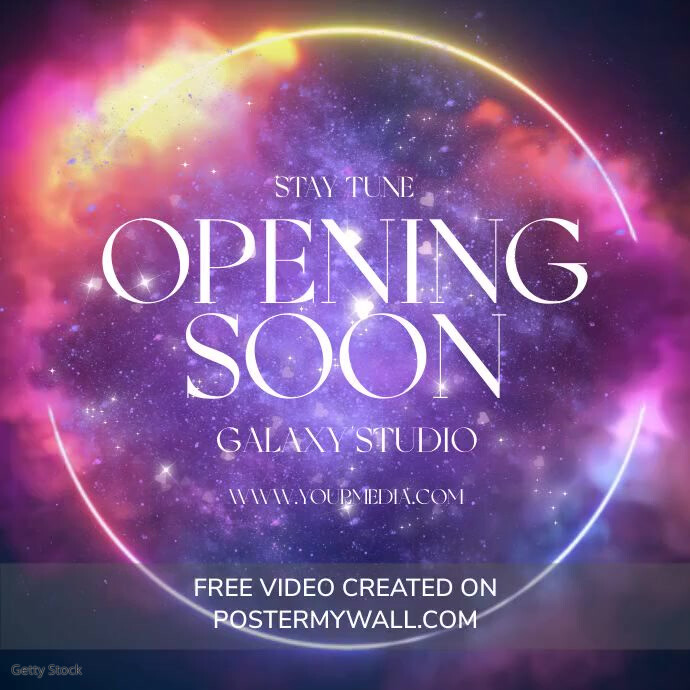 Copy of Purple Maximalist Opening Soon Square (1:1) | PosterMyWall