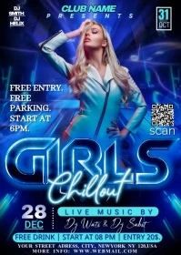 Purple Maximalist Party A6 template