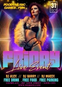 Purple Maximalist Party A6 template