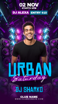 Ungu Club Event Digitalt display Template