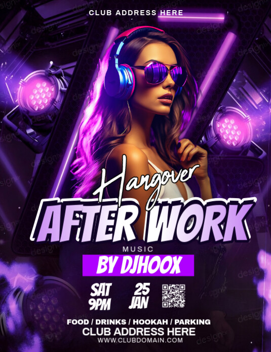 Purple Maximalist Party Flyer Flyer (us Letter) Template | PosterMyWall
