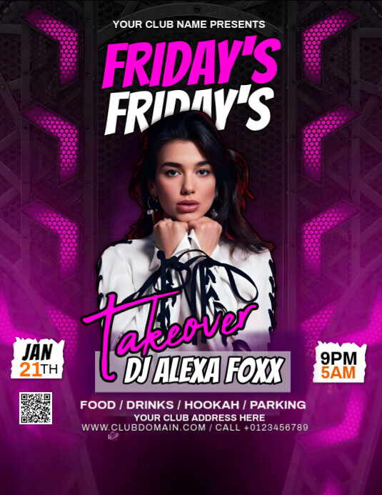 Purple Maximalist Party Flyer Flyer (us Letter) Template | PosterMyWall