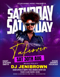 Purple Maximalist Party Flyer  Flyer (us Letter) template