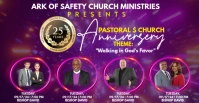 Purple Maximalist Pastoral & Church Anniversa Facebook Event Cover template