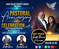 Purple Maximalist Pastoral Anniversary Celebr Large Rectangle template