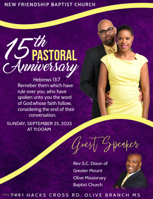 Purple Maximalist Pastoral Anniversary Flyer (us Letter) Pamflet (VSA Brief) template