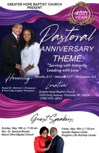 Purple Maximalist  Pastoral Anniversary  Tabloid template