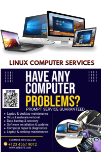 Morado Computer Repair Services Poster Template