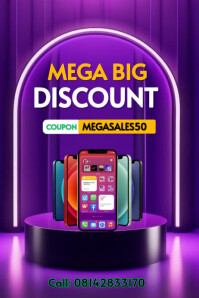 Lilla Discount Promotion Poster Template