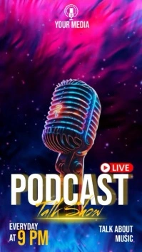 Purple Maximalist Podcast Digital Display (9: template