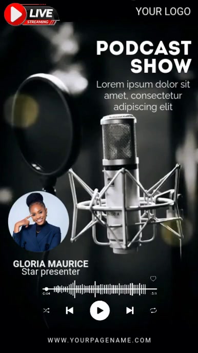 Purple Maximalist Podcast Show  Instagram Reel template