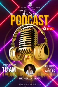 Purple Maximalist Podcast Talk Show Tumblr Graphic template