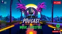 Purple Maximalist Podcast Video Digital Display (16:9) template