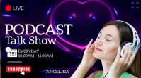 Purple Maximalist Podcast Video Digital Displ Digitalt display (16:9) template