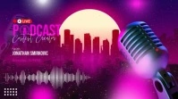 Purple Maximalist Podcast Video Digital Display (16:9) template
