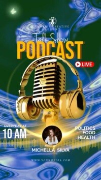 Purple Maximalist Podcast Video Instagram Story template