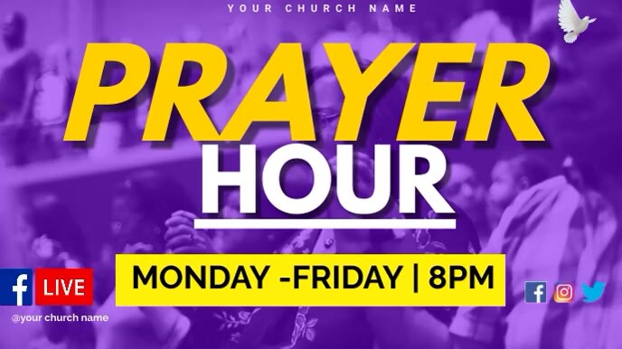Purple Maximalist Prayer Hour Presentation (1 Prezentacja (16:9) template