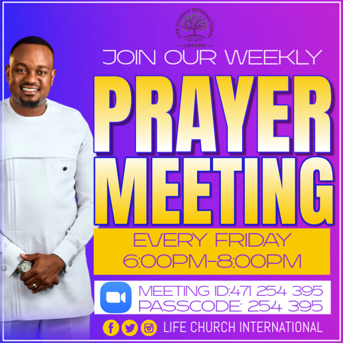 Copy of Purple Maximalist Prayer Meeting Instagram Post | PosterMyWall