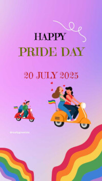 Purple Maximalist Pride Month  Instagram Story template