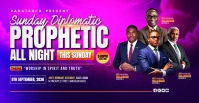Purple Maximalist Prophetic Church Diplomatic Service Creative Template Facebook Event Cover