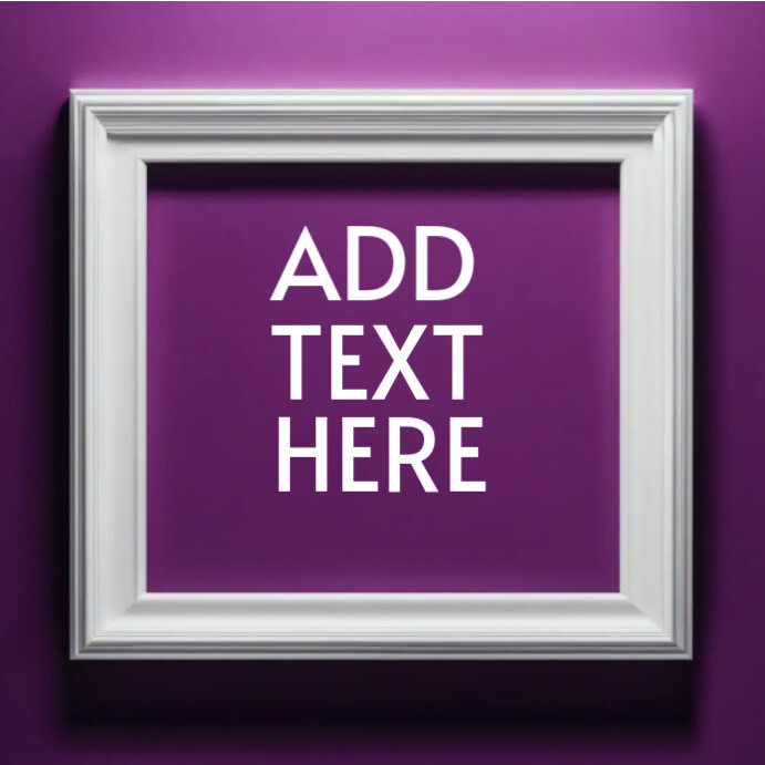 Purple Maximalist Purple Empty Wall Frame Instagram Post Templat ...