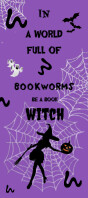 Paars Halloween Rack Card Template
