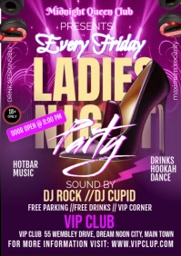 Purple Maximalist Purple  ladies night party A2 template