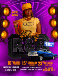 Purple Maximalist R&b Party Flyer (us Letter) template