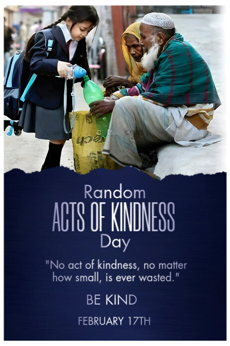 Purple Maximalist Random Acts Of Kindness Poster template