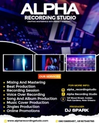 Purple Maximalist Recording Studio & Music Production Template  Instagram Portrait
