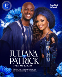 Purple Maximalist Romantic Wedding Celebration Flyer  Instagram Portrait template