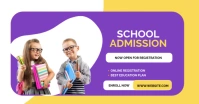 Purple Maximalist School Admission  Facebook Ad template