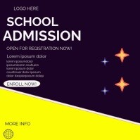 Paars School Admission Wpis na Instagrama Template