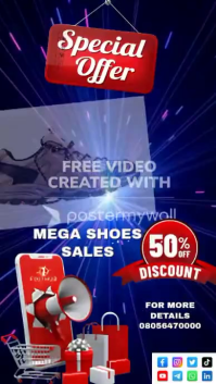 Purple Maximalist Shoe Sale Instagram Reel Video template