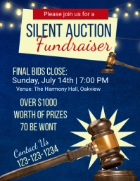 Purple Maximalist Silent Auction Flyer (us Letter) template