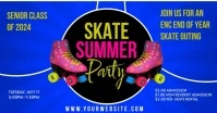 Purple Maximalist Skate Summer Party Facebook template