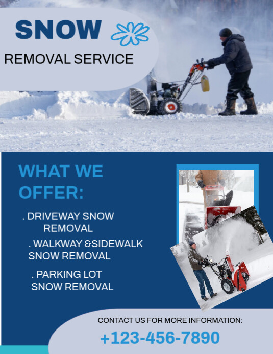 Purple Maximalist Snow Removal Flyer (us Letter) Template | PosterMyWall