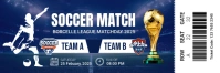 Purple Maximalist Soccer Match Ticket Twitter Banner template