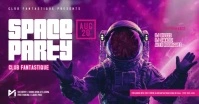 Purple Maximalist Space Party Facebook Shared template