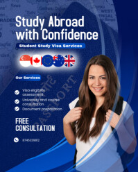 Purple Maximalist Study Abroad Instagram Portrait template