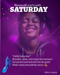 Purple Maximalist Style Up Your Saturday  Instagram Portrait template