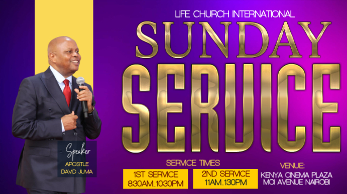 Sunday Service Digital Display Template | PosterMyWall