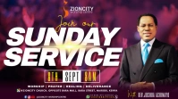 Purple Maximalist Sunday Service Twitter Post template