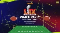 Purple Maximalist Super Bowl  Digital Display (16:9) template