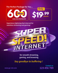 Purple Maximalist Super Spped Internet Package Services Instagram Portrait template