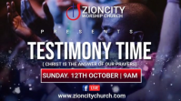 Purple Maximalist Testimony Sunday Service  Twitter Post Wpis na Twittera template