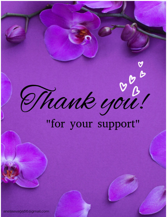 Purple Maximalist Thank You Flyer (us Letter) Template | PosterMyWall