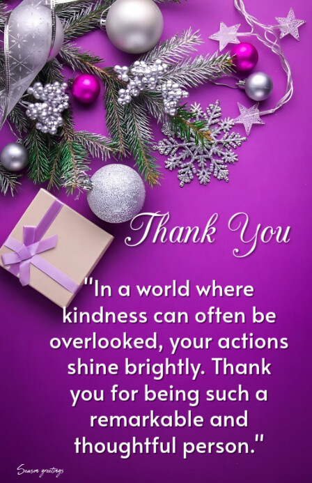 Purple Maximalist Thank You Message  Tabloid template