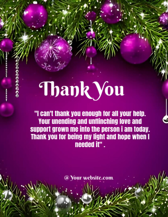 Copy of Purple Maximalist Thank You Online Design Flyer/template Flyer ...