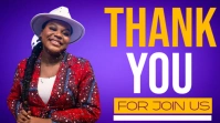 Purple Maximalist Thank You Youtube Thumbnail template